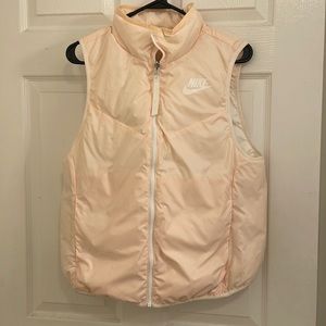 Nike reversible white & pink (tan) vest. Size small